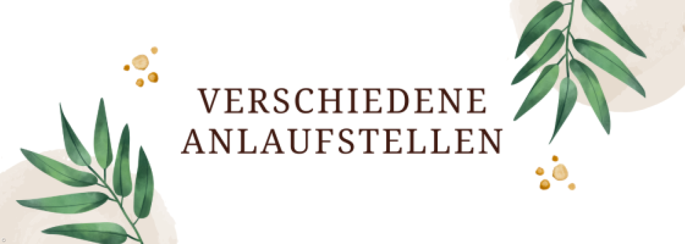 Verschiedene Anlaufstellen